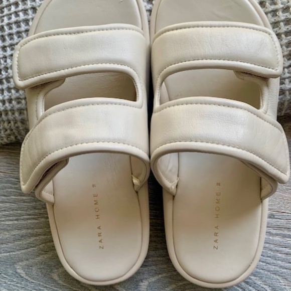 Zara beach leather shoes 38 new - Picture 1 of 9